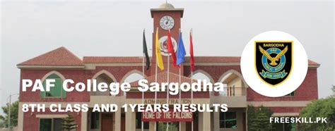 Paf College Sargodha Result 2024 Pdf Download