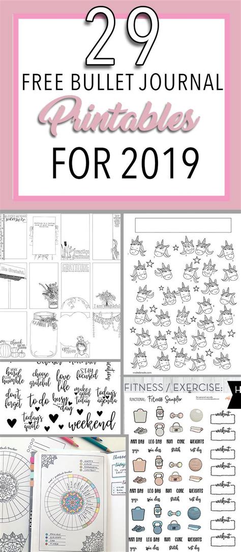 Free Bullet Journal Printables For The Best Free Printables For Your Planner Journal