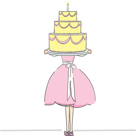 Woman Holding Birthday Cake Illustrations Royalty Free Vector Graphics And Clip Art Istock
