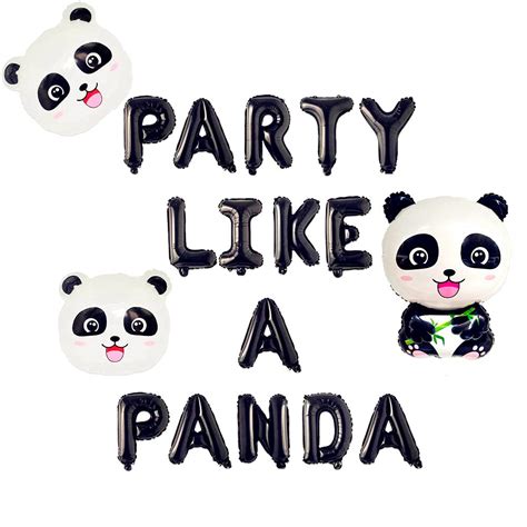 Buy Jevenis Party Like A Panda Balloon Party Like A Panda Banner Panda Birthday Decoration Panda