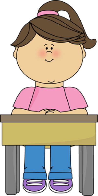 Student Sitting At A Desk Clipart Png Download Full Size Clipart