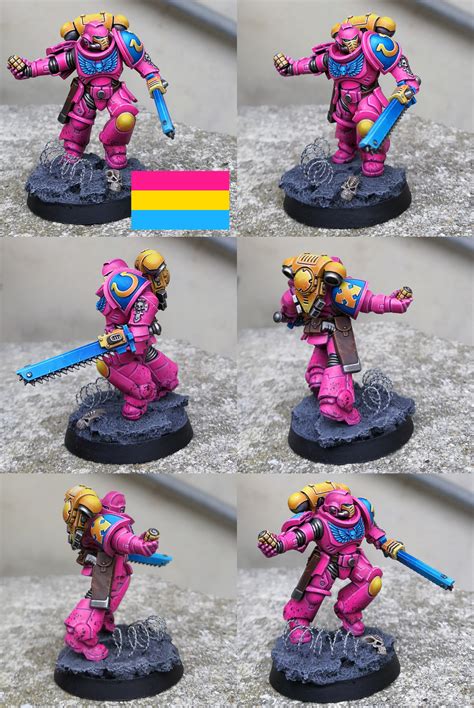 coolminiornot pansexual pride color scheme assault space marine by cerberusxt