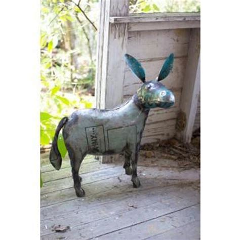 Kalalou Reclaimed Metal Donkey In 2020 Metal Yard Art Yard Art