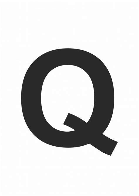 Large Letter Q Free Printable Template Free Printables Stencil