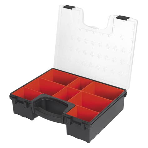 Parts Storage Case With 8 Removable Compartments Apas3r Sealey