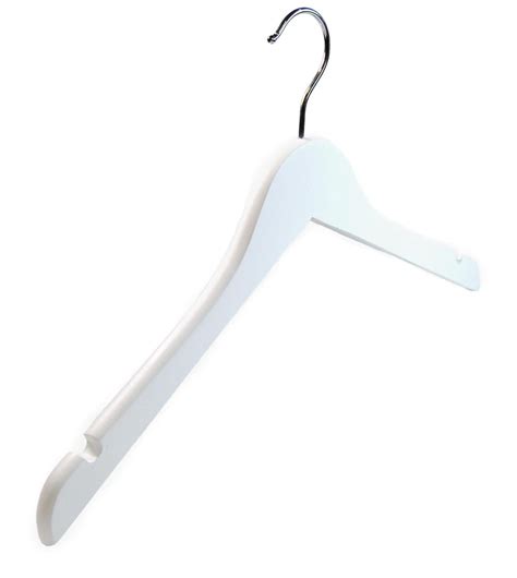 Matt White Wooden Hangers 440 Mm 100 Pc The Display Centre