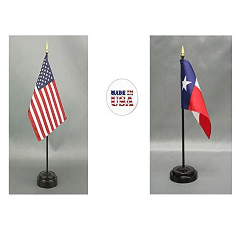 Made In The Usa 1 American And 1 Texas 4x6 Miniature Desk And Table
