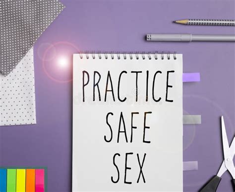 Sign Displaying Practice Safe Sex Concept Meaning Intercourse In Which