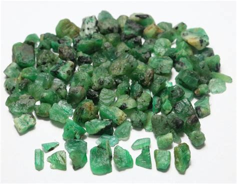 10 Pieces Raw Emerald Natural Emerald Amazing Rough Druzy Etsy