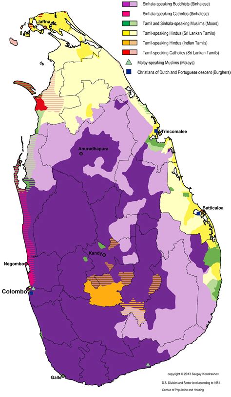 스리랑카의 Sinhalese 스피커와 타밀어 스피커 구별
