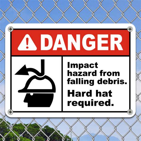 Impact Hazard From Falling Debris Sign Claim Your 10 Discount