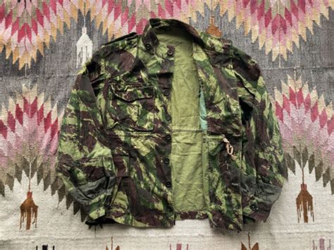 Vintage Portuguese M964 French Lizard Camo Jacket Paratrooper Army