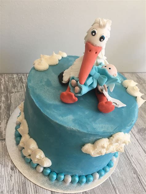 Stork Baby Shower Cake Cake Shower Cakes Baby Shower Cakes