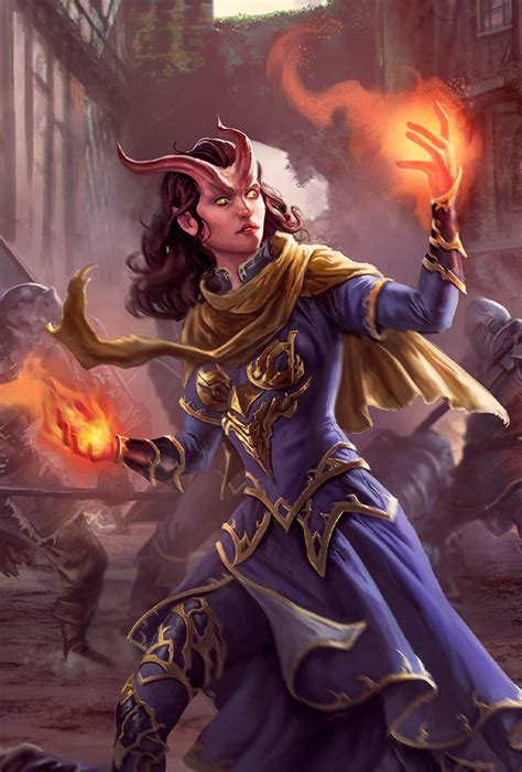 Red Tiefling Sorcerer Tiefling Female Dungeons And Dragons