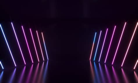 Premium Photo Abstract Neon Stripes