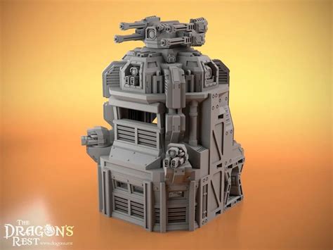 Modular Turret Bunker 40k Terrain For Sci Fi Dungeons And Dragons Dnd