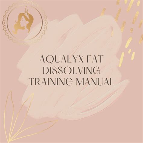 Aqualyx Fat Dissolving Training Manual Etsy
