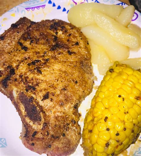 Thanks for the other suggestion as well. For dinner 🍽 we had Perfectly cooked pork chops by hubby, leftover corn and pears 🍐! For dessert ...