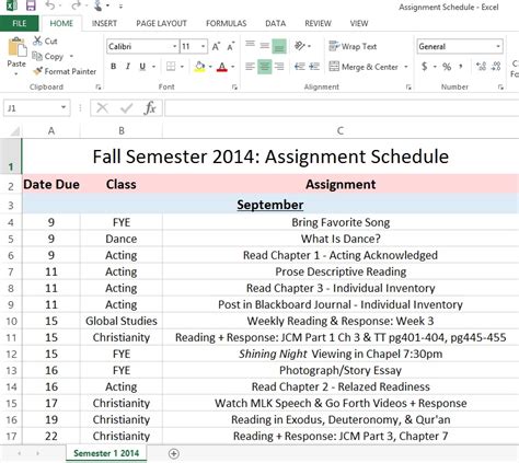 My Desk Assignment Planner Schedule
