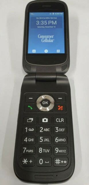 Zte Link Flip Phone Gray Z2332cc 4g Gsm Unlocked Consumer Cellular Ebay