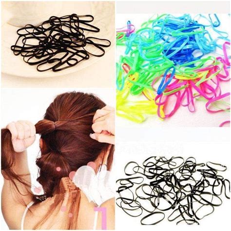 300pcspack Rubber Rope Ponytail Holder Elastic Hair Bands Ties Braids