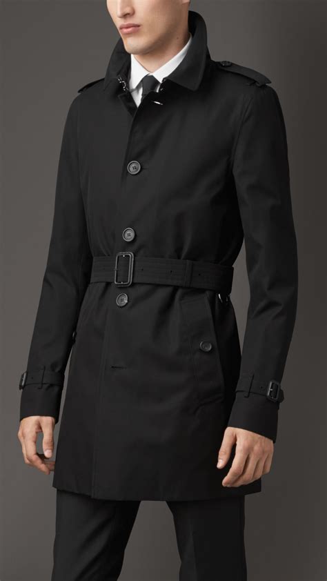 Burberry Cotton Gabardine Trench Coat In Black For Men Lyst