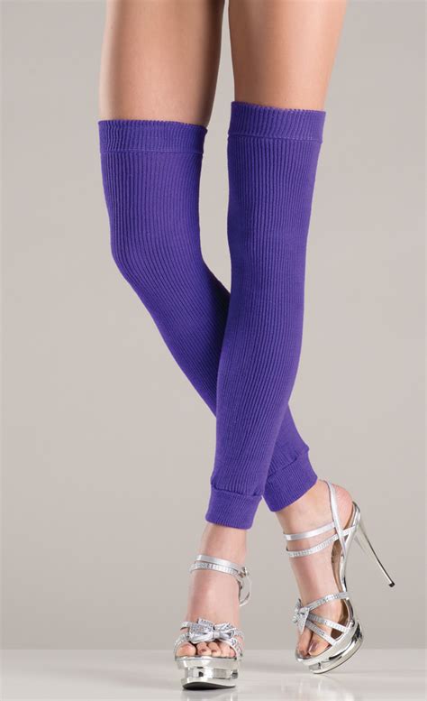Acrylic Thigh High Leg Warmer Purple Spicylegs Com
