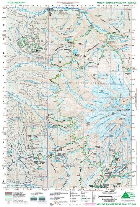 Green Trails Mount Rainier West Map Discovernw Org