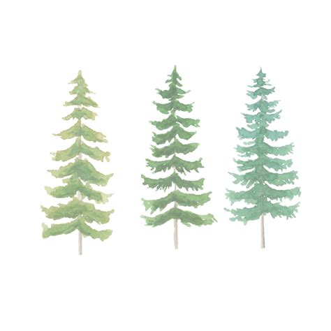Watercolor Pine Tree Clipart Instant Downloadtree Clipart Etsy