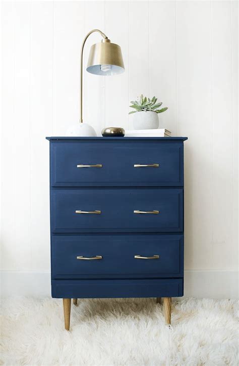 Westcote inky blue bedroom set Modern Navy Nightstand Makeover | Furniture makeover, Blue ...