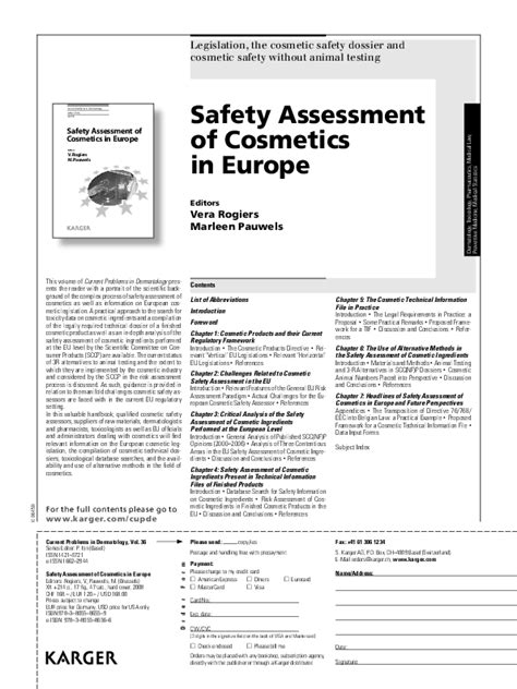 Pdf Safety Assessment Of Cosmetics In Europe Vera Rogiers