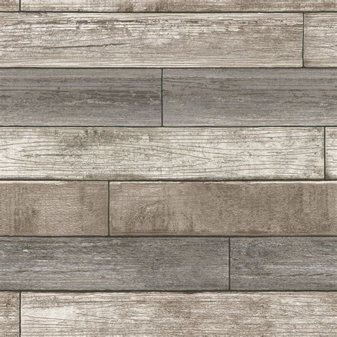 Nu 18 X 205 Reclaimed Wood Plank Natural Wallpaper Roll Wood Plank