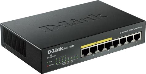 D Link Dgs 1008p 8 Port Gigabit Poe Unmanaged Desktop Switch Wootware