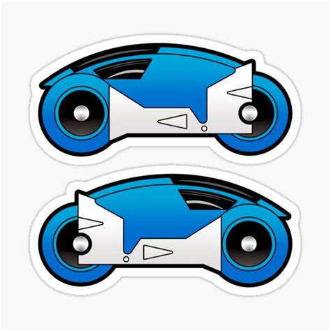Tron Classic Blue Lightcycle Stickers Sticker By Eozen Redbubble