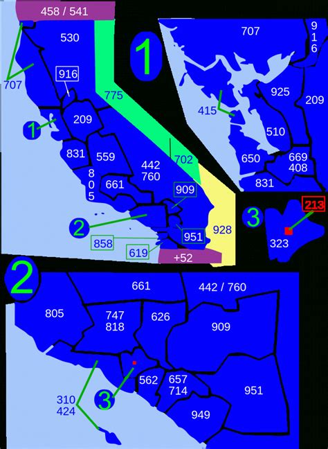 Area Codes 213 And 323 Wikipedia Vernon California Map Free