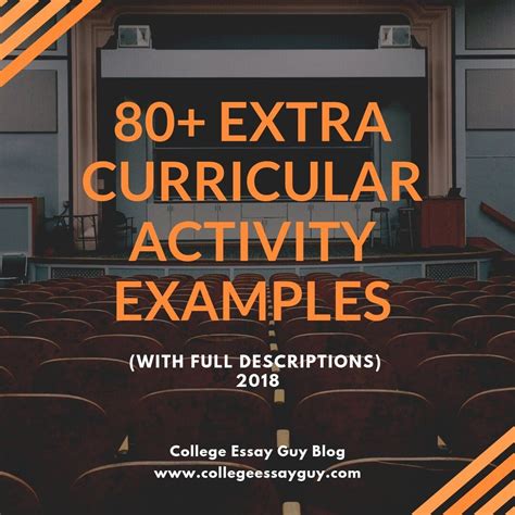 No label fits me without a caveat. 80+ Extracurricular Activity Examples for the Common ...