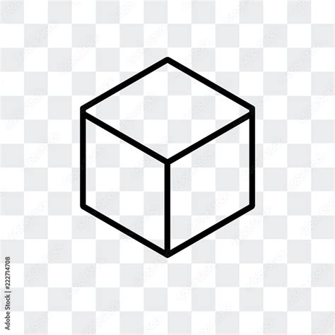 Cube Icon Isolated On Transparent Background Modern And Editable Cube
