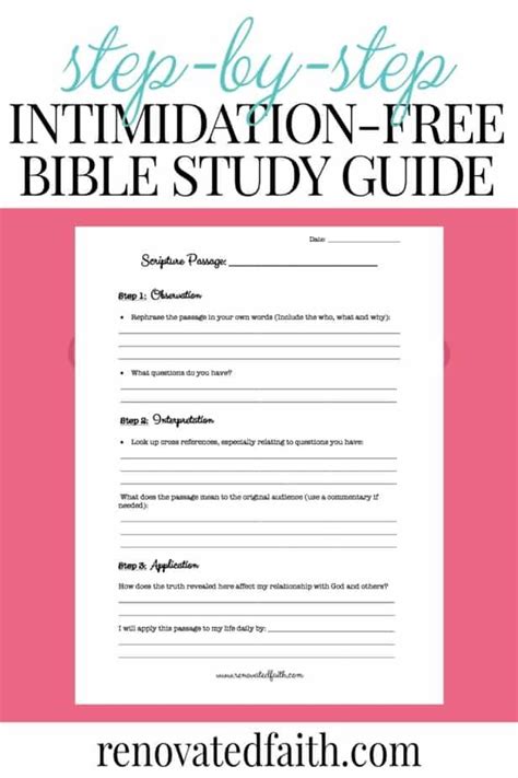 Free Inductive Bible Study Worksheet Pdf