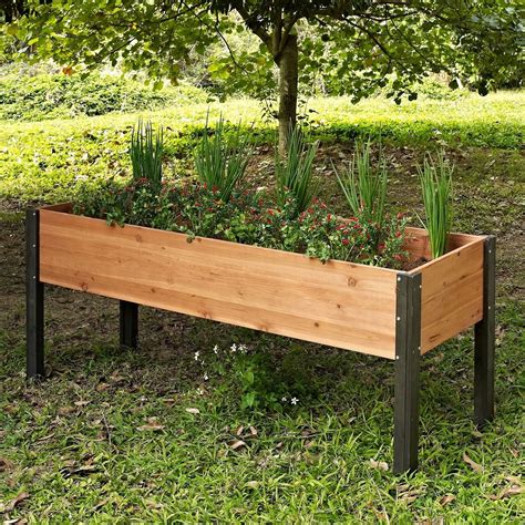 Are you and your garden ready? Elevated Outdoor Raised Garden Bed Planter Box - 70 x 24 x ...