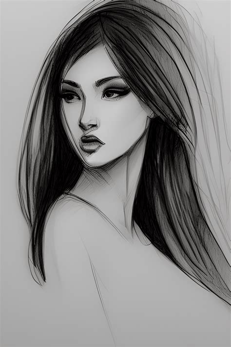 Beautiful Woman Sketch · Creative Fabrica