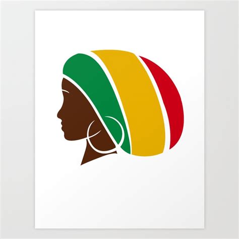 Jamaican Rasta Reggae Empress Art Print By Patterns Of Beauty Society6