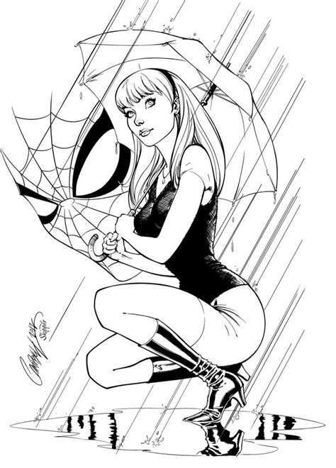 Gwen Stacy Coloring Page Annmarieharis