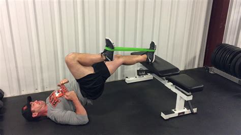 Iso Elevated Hip Bridge Banded Hip Flexion Youtube