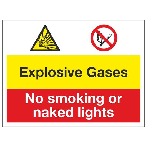 Explosive Gases No Smoking Or Naked Lights Linden Signs Print