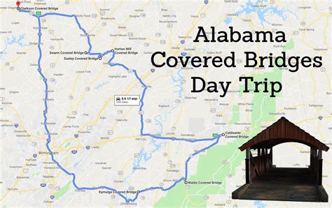 Alabama Covered Bridge Map