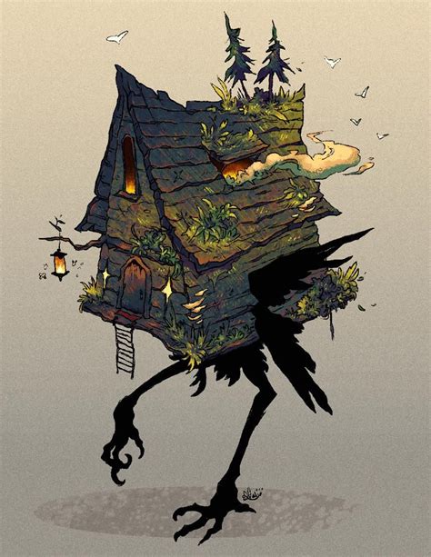 Fantasy House Fantasy Art Baba Yaga House Arte Obscura Witch House