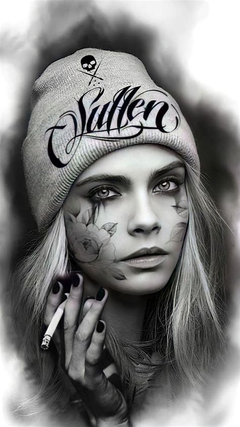 fille gangsta gangsta girl chicano style tattoo tattoo style drawings girl face tattoo girl