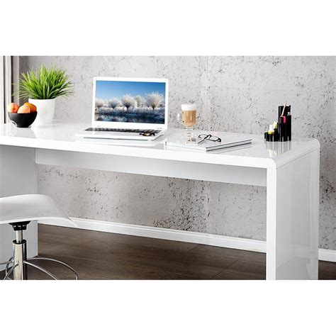 Enzo White High Gloss Computer Office Desk