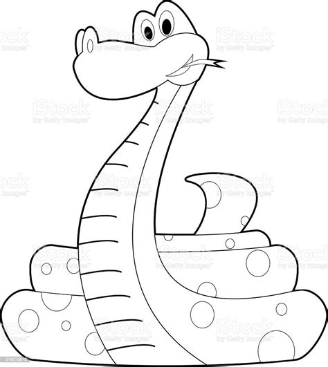 Easy Coloring Animals For Kids Snake Stock Illustration Download