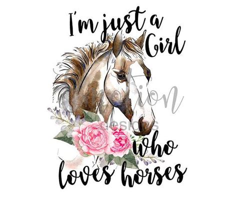 Just A Girl Who Loves Horses Svg Love Horses Sublimation Design Png